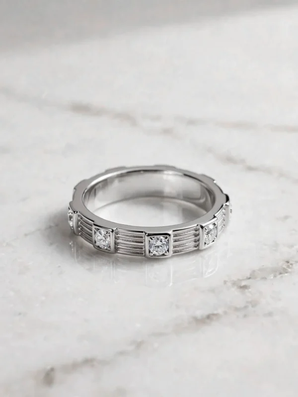 法式復古羅馬柱線戒--antique-roman-pillar-fluted-stacking-ring-027-flat-view-sparkledeer.com