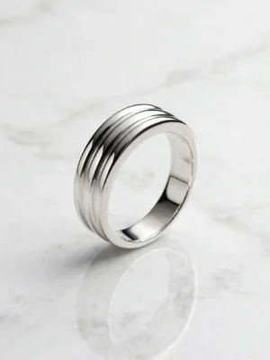 architectural-three-line-geometric-wide-ring-021-front-view 極簡三律動鏡面造型戒--architectural-three-line-geometric-wide-ring-021-front-view-sparkledeer.com