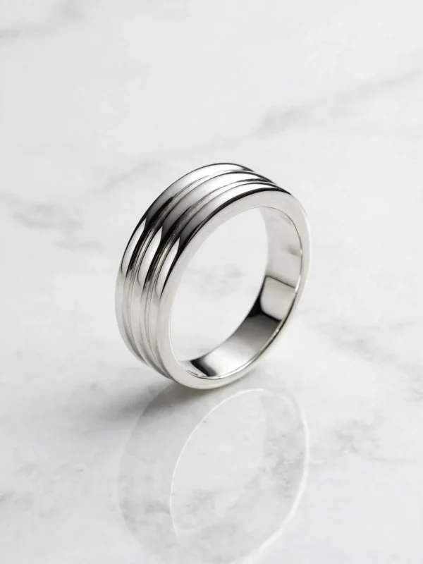 architectural-three-line-geometric-wide-ring-021-front-view 極簡三律動鏡面造型戒--architectural-three-line-geometric-wide-ring-021-front-view-sparkledeer.com