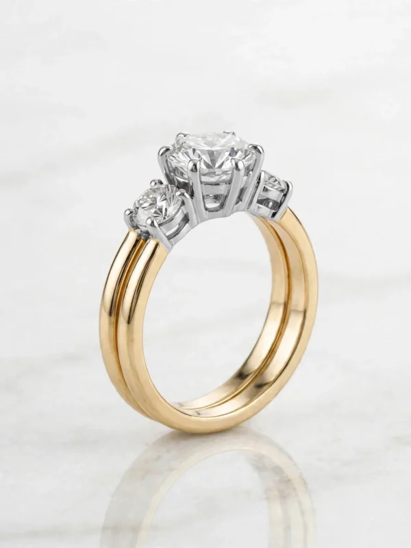 classic-three-stone-two-tone-statement-ring-020-front-view 閃耀三石交織華麗戒--classic-three-stone-two-tone-statement-ring-020-front-view-sparkledeer.com