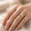 elegant-v-shaped-pave-diamond-stacking-ring-015-model-hand-view V型排鑽線戒--elegant-v-shaped-pave-diamond-stacking-ring-015-model-hand-view-sparkledeer.com