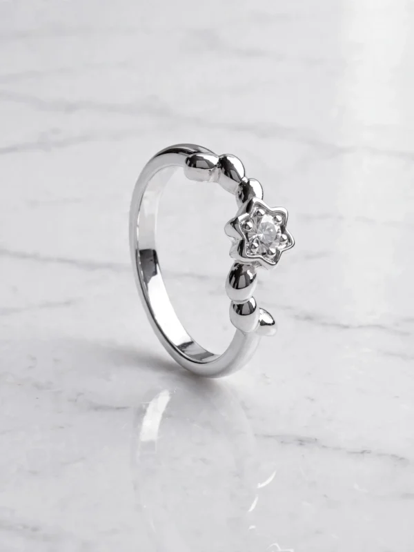 meteor-shower-six-point-star-milgrain-wave-ring-029-front-view 許願星閃耀戒--meteor-shower-six-point-star-milgrain-wave-ring-029-front-view-sparkledeer.com