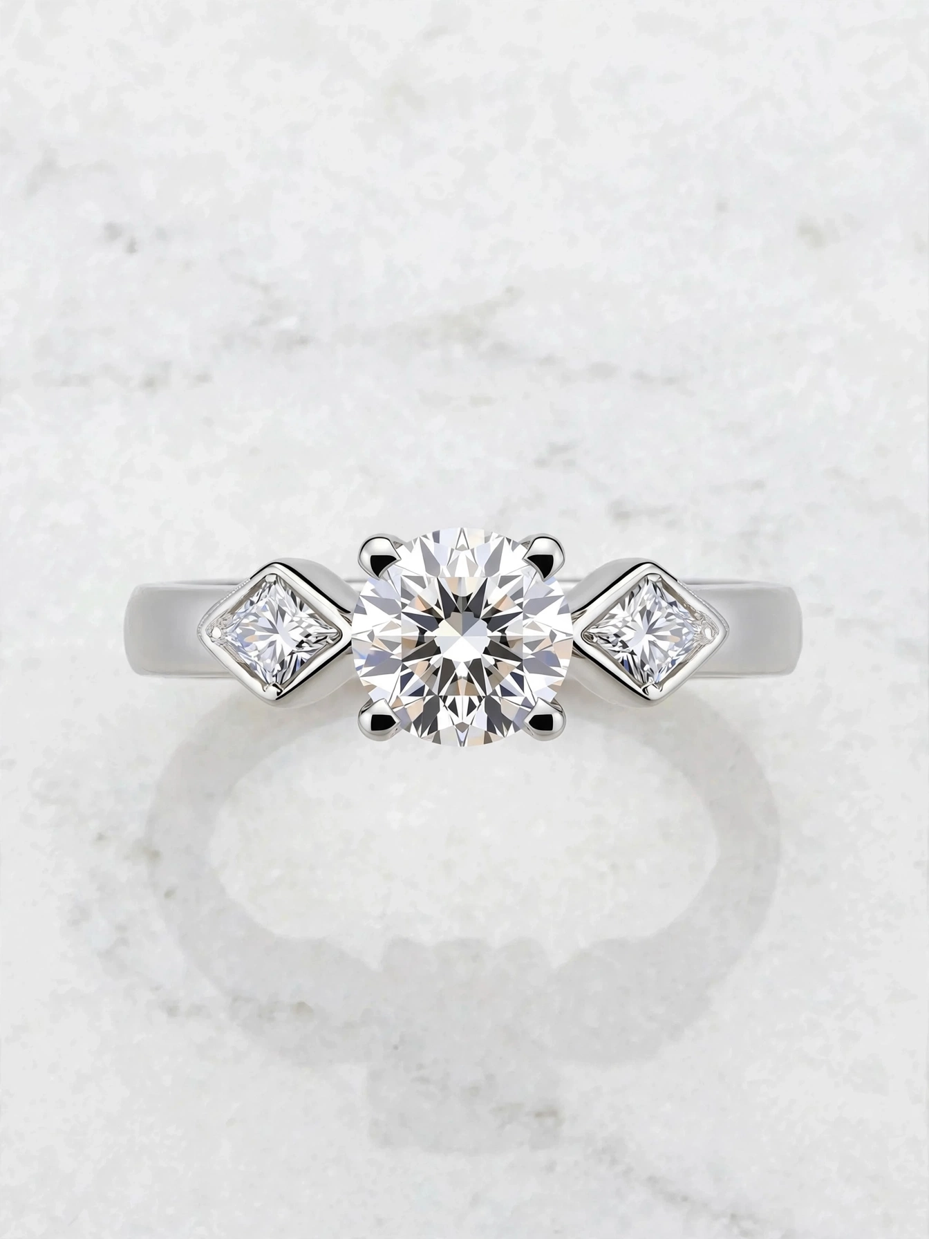 耀眼奢華幾何單鑽戒--modern-architectural-princess-cut-accent-diamond-ring-026-product-view-sparkledeer.com
