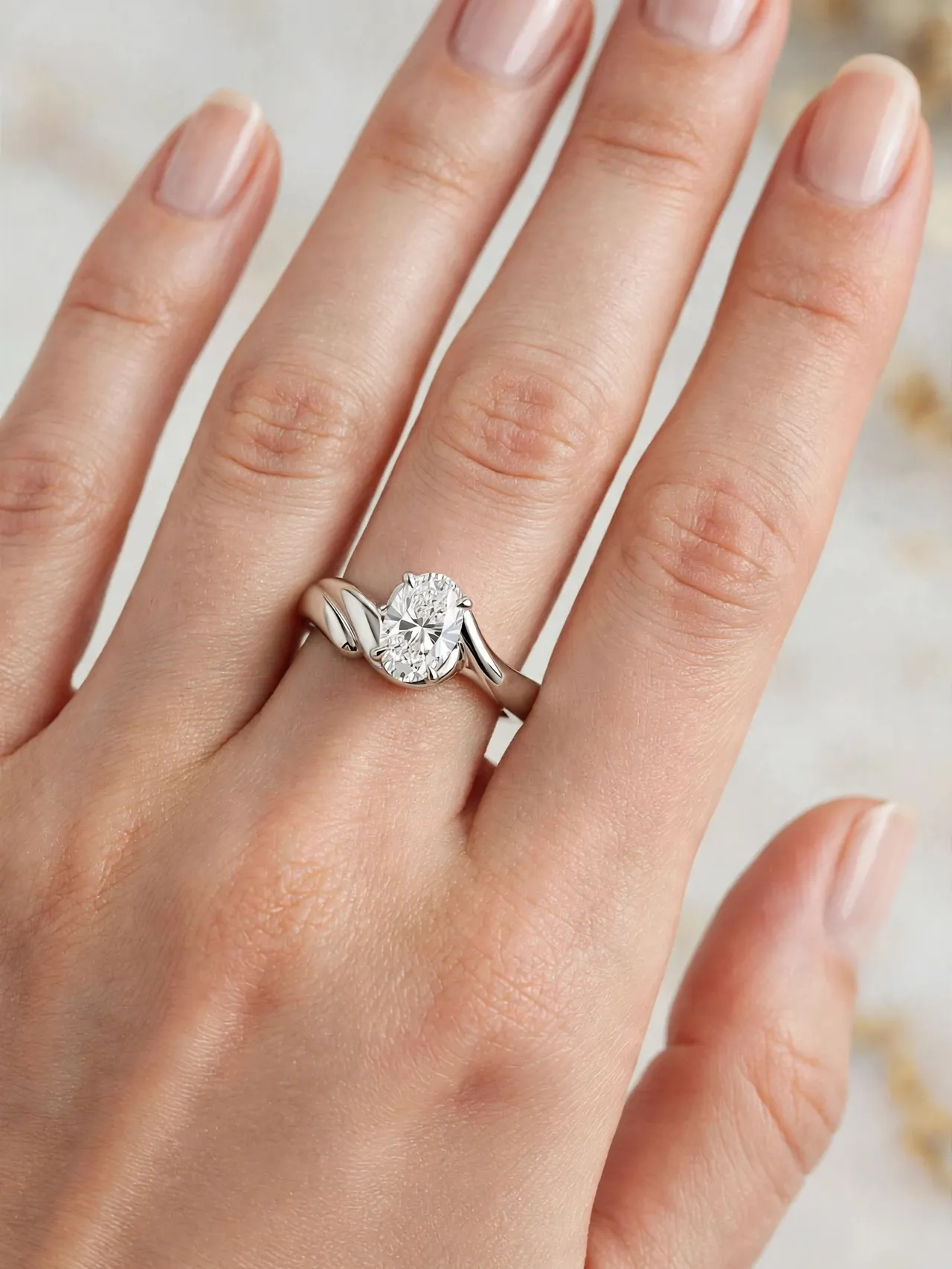 月光羽翼希望橢圓鑽戒--moonlight-wing-oval-cut-diamond-ring-006-model-hand-view-sparkledeer.com