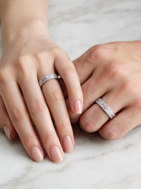 stardust-matte-wide-band-diamond-ring-004-model-hand-view 星芒鑲鑽磨砂寬版戒
