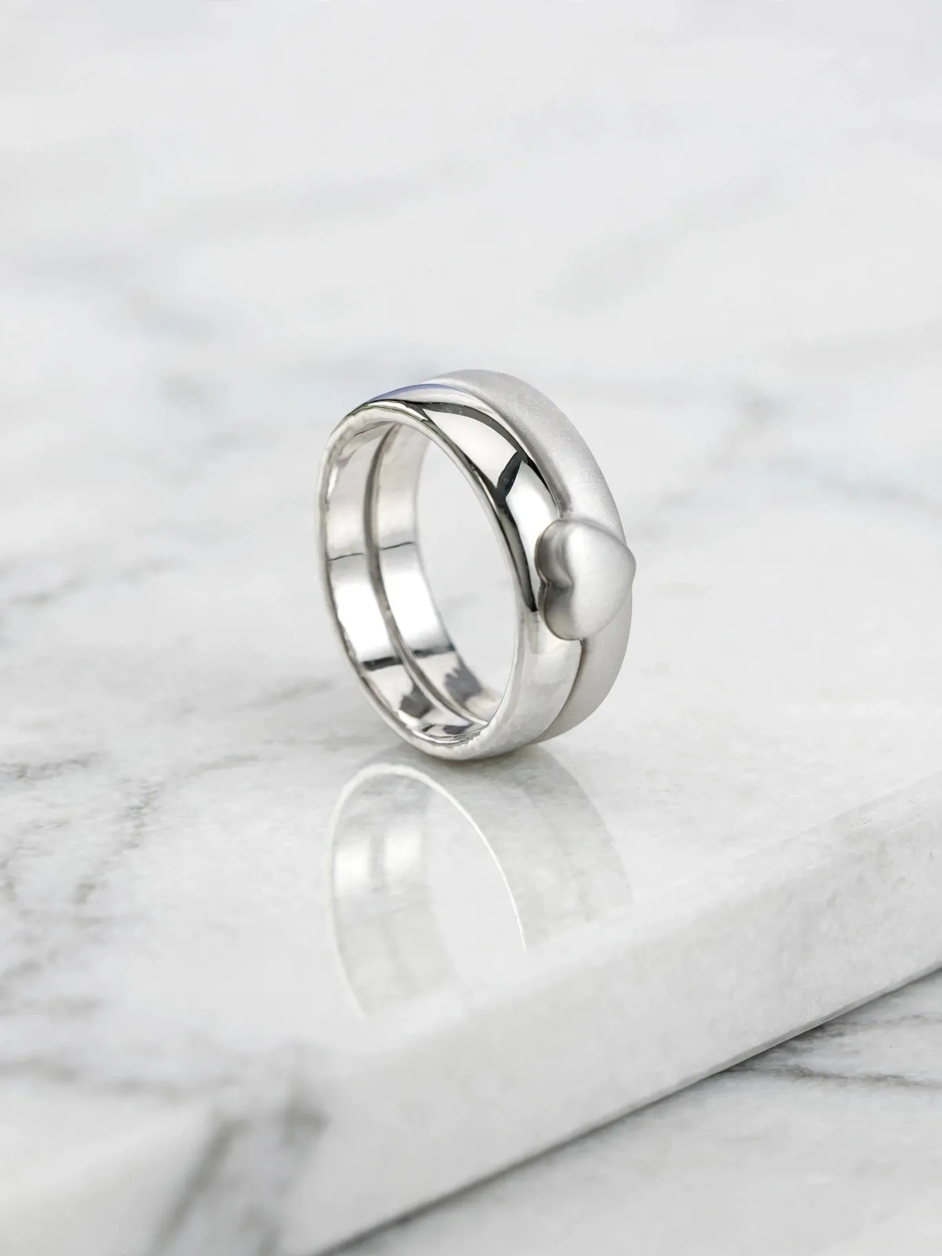 sweet-heart-layered-matte-dual-ring-013-front-view 心動雙環造型戒--sweet-heart-layered-matte-dual-ring-013-front-view-sparkledeer.com